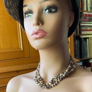 Chic Multicolor Strand Freshwater Pearl Choker Length Necklace